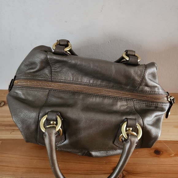 Coach Ashley Convertible Leather Metallic Satchel Handbag Purse F15445 - Picture 8 of 16